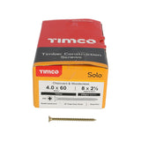 200 x TIMCO Solo Countersunk Gold Woodscrews - 4.0 x 60