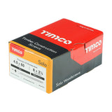 200 x TIMCO Solo Countersunk Silver Woodscrews - 4.0 x 60