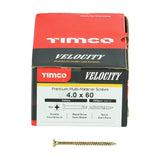 200 x TIMCO Velocity Premium Multi-Use Countersunk Gold Woodscrews - 4.0 x 60