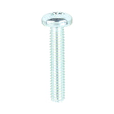 100 x TIMCO Machine Pan Head Silver Screws - M4 x 20