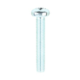 100 x TIMCO Machine Pan Head Silver Screws - M4 x 25