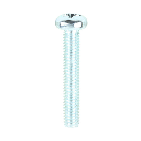 100 x TIMCO Machine Pan Head Silver Screws - M4 x 25