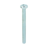 100 x TIMCO Machine Pan Head Silver Screws - M4 x 40