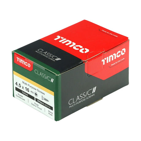 200 x TIMCO Classic Multi-Purpose Countersunk Gold Woodscrews - 4.5 x 16