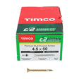 200 x TIMCO C2 Strong-Fix Multi-Purpose Premium Countersunk Gold Woodscrews - 4.5 x 50