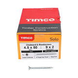 200 x TIMCO Solo Countersunk Silver Woodscrews - 4.5 x 50