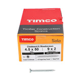 200 x TIMCO Solo Countersunk Silver Woodscrews - 4.5 x 50