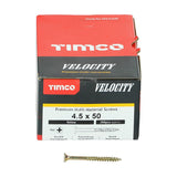 200 x TIMCO Velocity Premium Multi-Use Countersunk Gold Woodscrews - 4.5 x 50