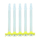 500 x TIMCO Collated Self-Drilling Wing-Tip Steel to Timber Light Section Silver Screws  - 4.8 x 65