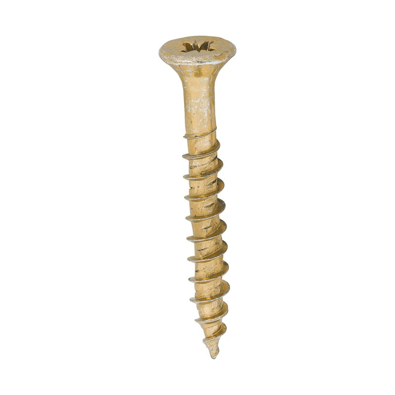 200 x TIMCO Velocity Premium Multi-Use Countersunk Gold Woodscrews - 5.0 x 40