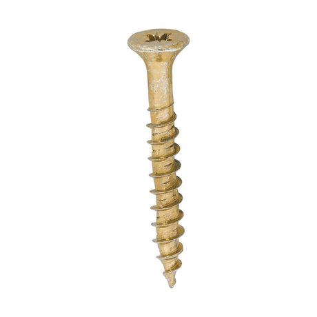 200 x TIMCO Velocity Premium Multi-Use Countersunk Gold Woodscrews - 5.0 x 40