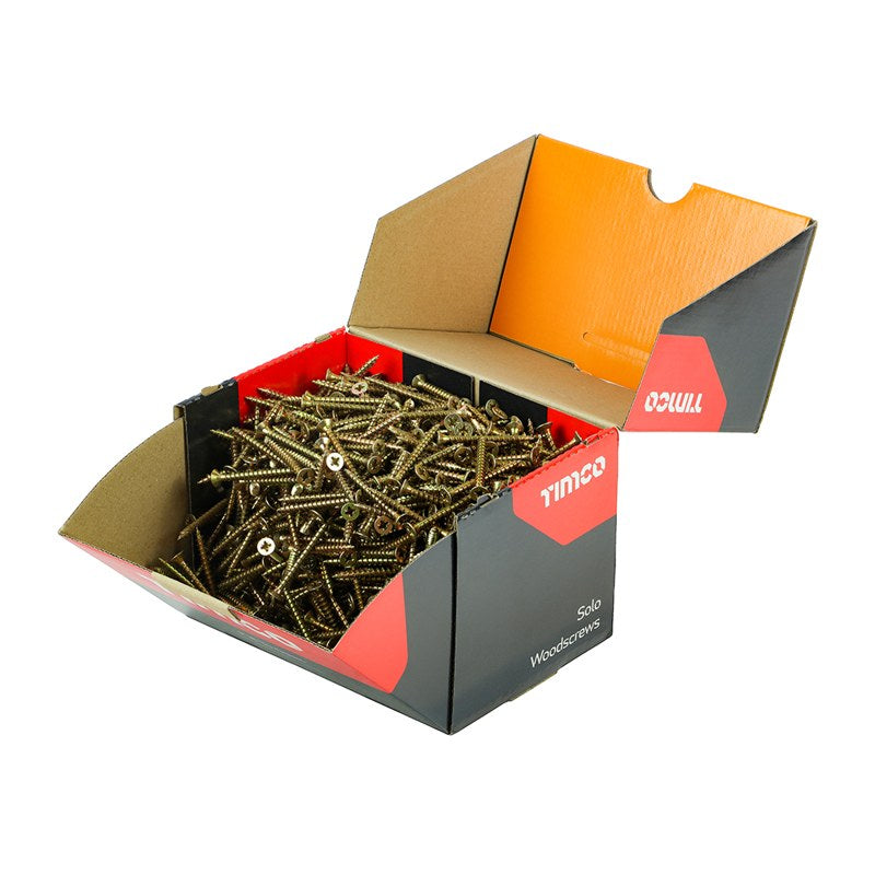 1000 x TIMCO Solo Countersunk Gold Woodscrews - 5.0 x 50