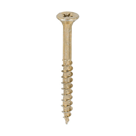 200 x TIMCO Velocity Premium Multi-Use Countersunk Gold Woodscrews - 5.0 x 50