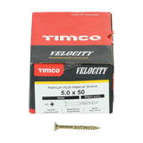 200 x TIMCO Velocity Premium Multi-Use Countersunk Gold Woodscrews - 5.0 x 50