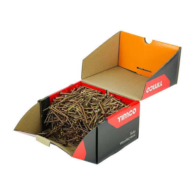 1000 x TIMCO Solo Countersunk Gold Woodscrews - 5.0 x 70