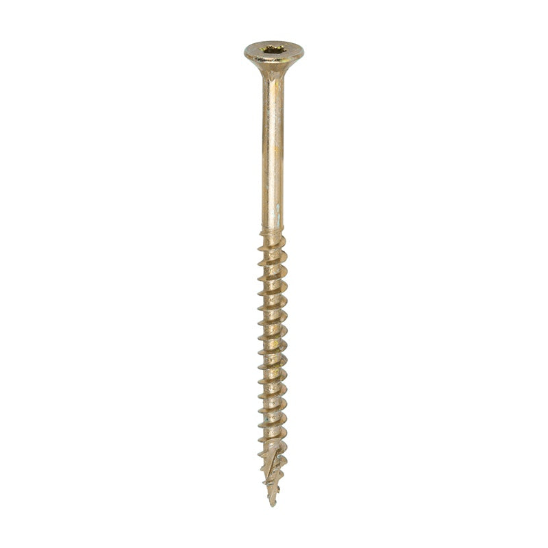 200 x TIMCO C2 Clamp-Fix Multi-Purpose Premium Countersunk Gold Woodscrews - 5.0 x 80