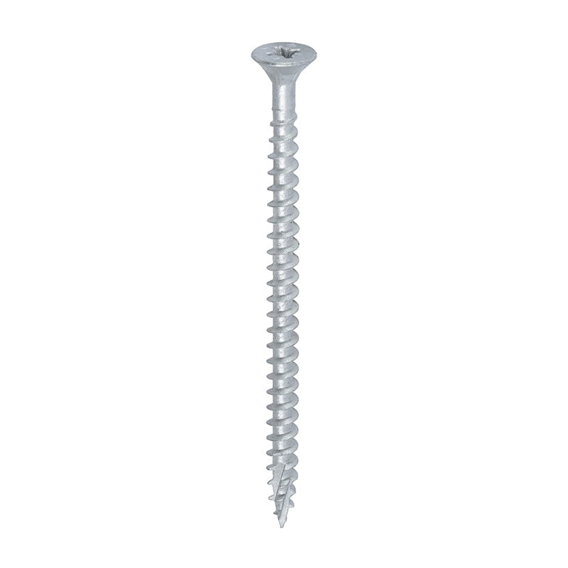 110 x TIMCO C2 Exterior Multi-Purpose Premium Countersunk Silver Woodscrews - 5.0 x 80