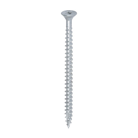 110 x TIMCO C2 Exterior Multi-Purpose Premium Countersunk Silver Woodscrews - 5.0 x 80