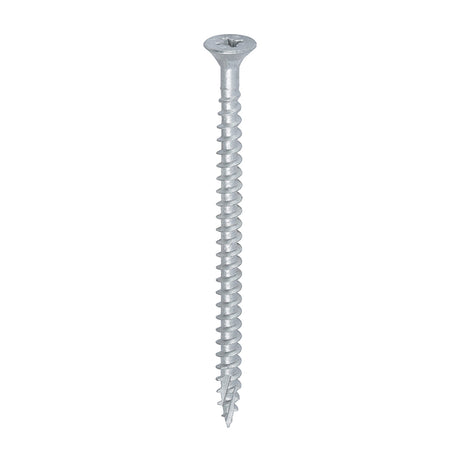 110 x TIMCO C2 Exterior Multi-Purpose Premium Countersunk Silver Woodscrews - 5.0 x 80