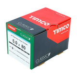 200 x TIMCO Classic Multi-Purpose Countersunk A4 Stainless Steel Woodcrews - 5.0 x 80