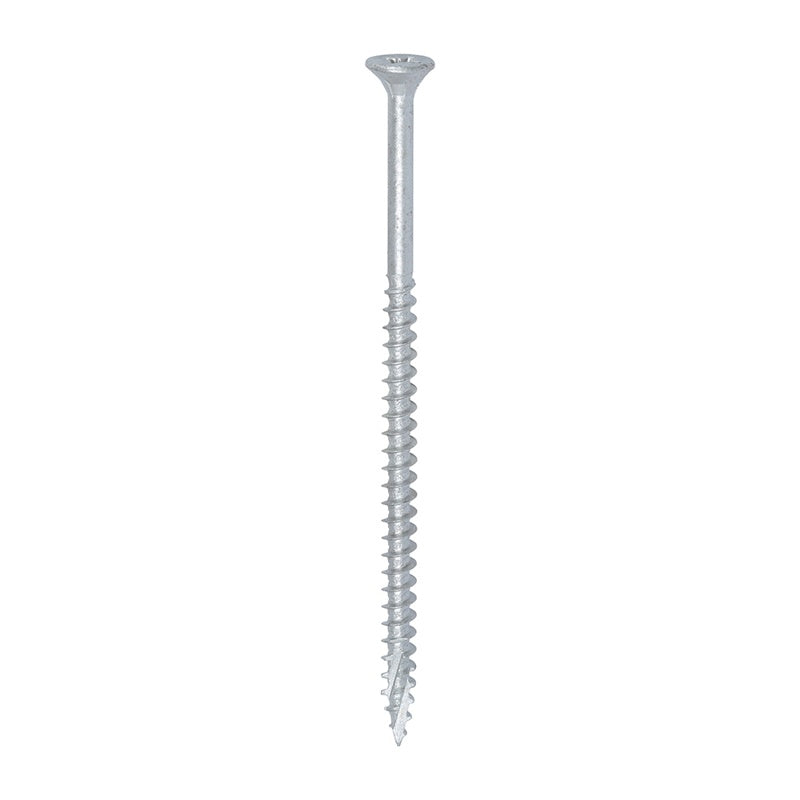 80 x TIMCO C2 Exterior Multi-Purpose Premium Countersunk Silver Woodscrews - 5.0 x 100