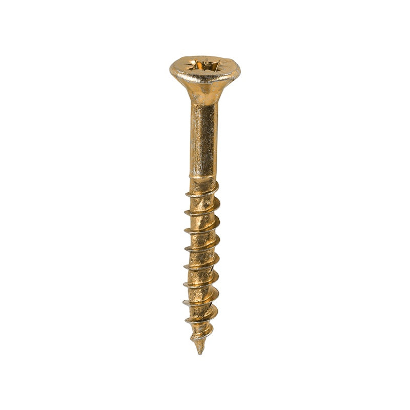 200 x TIMCO Velocity Premium Multi-Use Countersunk Gold Woodscrews - 6.0 x 50