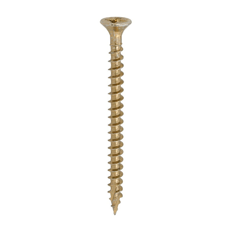 200 x TIMCO C2 Strong-Fix Multi-Purpose Premium Countersunk Gold Woodscrews - 6.0 x 80