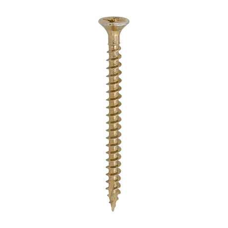 200 x TIMCO C2 Strong-Fix Multi-Purpose Premium Countersunk Gold Woodscrews - 6.0 x 80