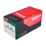 200 x TIMCO Classic Multi-Purpose Countersunk A2 Stainless Steel Woodcrews - 6.0 x 80