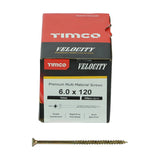 100 x TIMCO Velocity Premium Multi-Use Countersunk Gold Woodscrews - 6.0 x 120