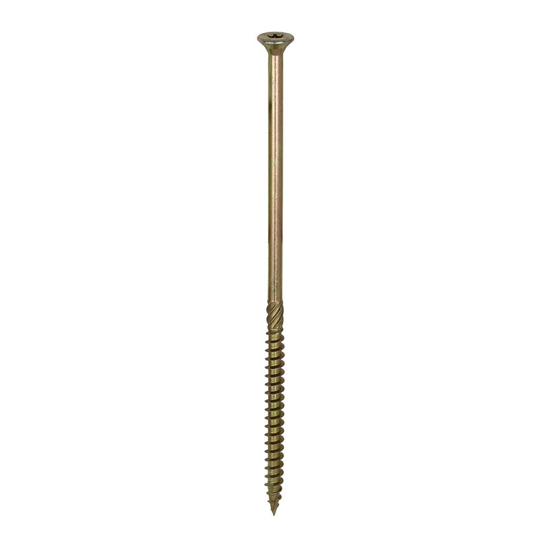 50 x TIMCO C2 Clamp-Fix Multi-Purpose Premium Countersunk Gold Woodscrews - 8.0 x 200