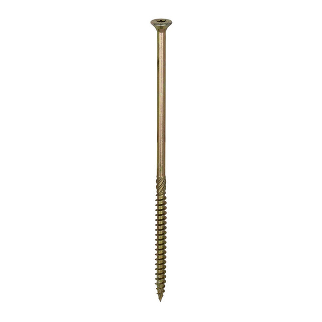 50 x TIMCO C2 Clamp-Fix Multi-Purpose Premium Countersunk Gold Woodscrews - 8.0 x 200