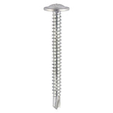 200 x TIMCO Baypole Screws Wafer Flange PH Self-Drilling Point Zinc - 4.8 x 60