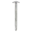 200 x TIMCO Baypole Screws Wafer Flange PH Self-Drilling Point Zinc - 4.8 x 100