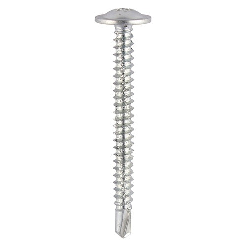 200 x TIMCO Baypole Screws Wafer Flange PH Self-Drilling Point Zinc - 4.8 x 100