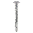 200 x TIMCO Baypole Screws Wafer Flange PH Self-Drilling Point Zinc - 4.8 x 50