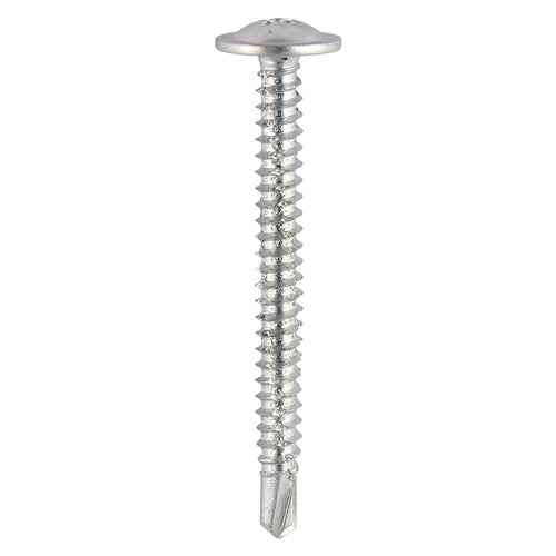 200 x TIMCO Baypole Screws Wafer Flange PH Self-Drilling Point Zinc - 4.8 x 100