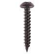 200 x TIMCO Twin-Threaded Round Head Black Woodscrews - 8 x 1