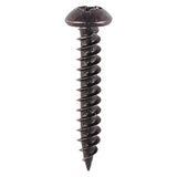 200 x TIMCO Twin-Threaded Round Head Black Woodscrews - 6 x 3/4