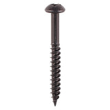 200 x TIMCO Twin-Threaded Round Head Black Woodscrews - 8 x 1 1/4