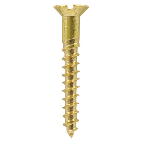 200 x TIMCO Solid Brass Countersunk Woodscrews - 6 x 1