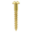 200 x TIMCO Solid Brass Round Head Woodscrews - 6 x 1