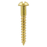 200 x TIMCO Solid Brass Round Head Woodscrews - 8 x 3/4