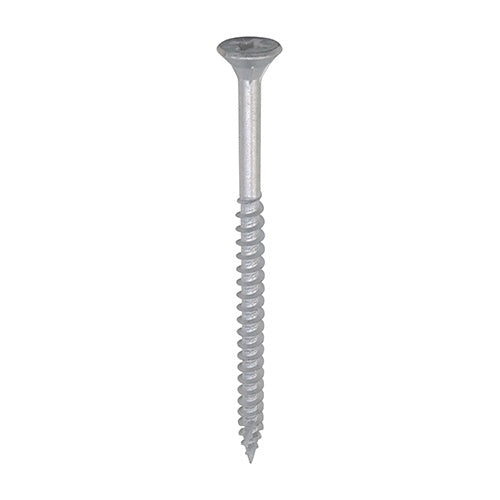 60 x TIMCO C2 Exterior Multi-Purpose Premium Countersunk Silver Woodscrews - 6.0 x 100