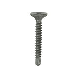 200 x TIMCO Self-Drilling Cement Board Countersunk Exterior Silver Screws - 4.2 x 32