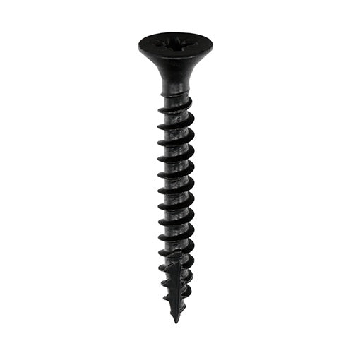 200 x TIMCO Classic Multi-Purpose Countersunk Black Woodscrews - 4.0 x 30