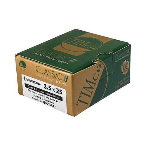 200 x TIMCO Classic Multi-Purpose Countersunk Gold Woodscrews - 3.0 x 12