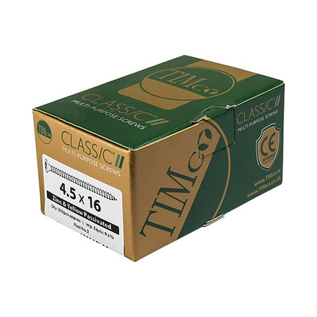 200 x TIMCO Classic Multi-Purpose Countersunk Gold Woodscrews - 4.0 x 12