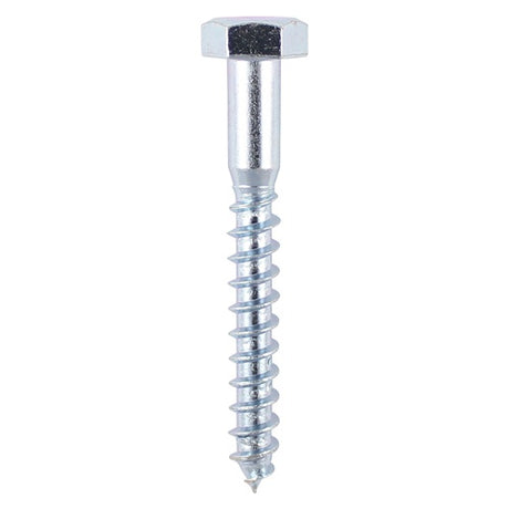 200 x TIMCO Coach Screws Hex Head Silver  - 8.0 x 30