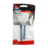 Pair of - TIMCO Coach Screws Hex Head Silver  - 12.0 x 75